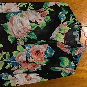 See through button down shirt